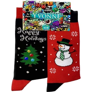 Felemás mintás bokazokni - HAPPY HOLIDAYS 