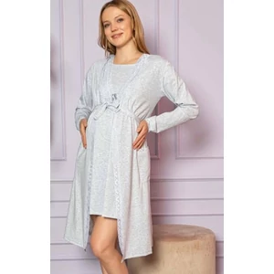 SM Kismama köntös és hálóing szett (0184) - GREY