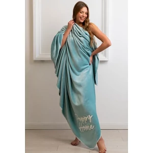 POPPY Home hímzett takaró - HALVÁNY TÜRKÍZ POPPY Home hímzett takaró - HALVÁNY TÜRKÍZ