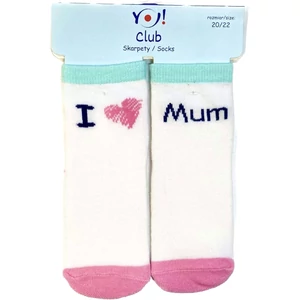 YO gyerek pamut zokni - I love MUM