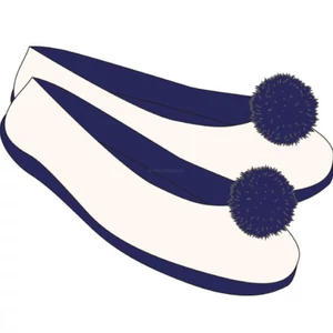 POPPY szoba mamusz - ekrü-sötétkék POPPY szoba mamusz - ekrü-sötétkék