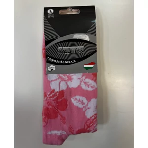 SZUNTEX  Pink virágos bokazokni 