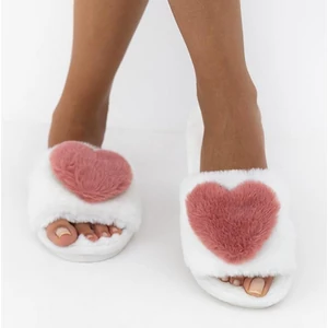 SENSIS HEART White pihe-puha papucs