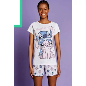 STITCH 2 részes pizsama szett - BIANCO