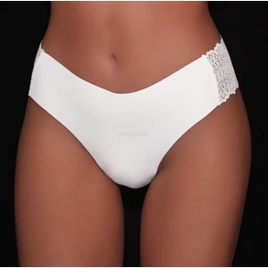 POPPY NATURE oldalt csipkés tanga - FEHÉR