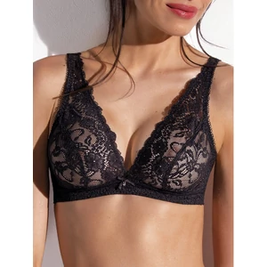SIELEI 2678 merevítő nélküli csipke melltartó - FEKETE