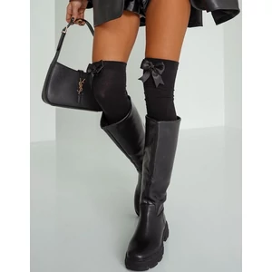 MILENA BIG BOW vastag pamut combzokni - FEKETE-FEKETE MASNIVAL MILENA BIG BOW vastag pamut combzokni - FEKETE-FEKETE MASNIVAL