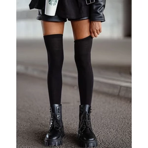 MILENA SIMA vastag pamut combzokni - FEKETE MILENA SIMA vastag pamut combzokni - FEKETE