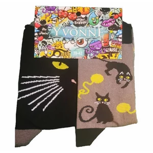 Felemás mintás bokazokni - MACSKA