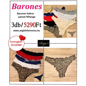 BARONES  Fodros pamut féltanga 3 db- os csomag 