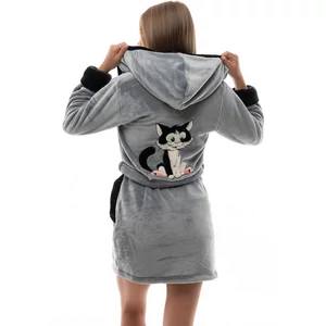 POPPY DK Caty cica köntös - szürke-fekete