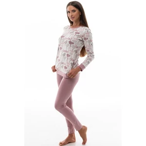 POPPY Ivett Erdő púder szűk nadrágos női pizsama