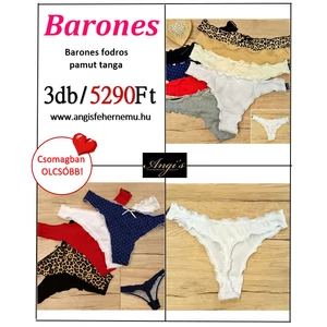 BARONES fodros pamut tanga 3 db- os csomag 