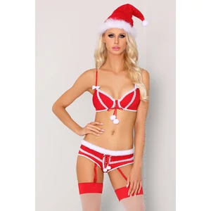 EMERYN 4 részes szexi szett, erotikus MIKULÁS jelmez