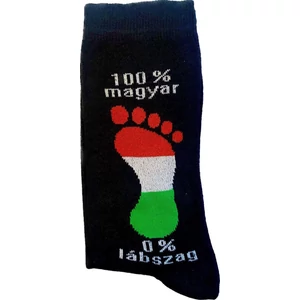 VICCES - 100% MAGYAR 0% LÁBSZAG - feliratú bokazokni