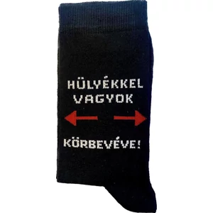 VICCES - HÜLYÉKKEL VAGYOK KÖRBEVÉVE - feliratú bokazokni