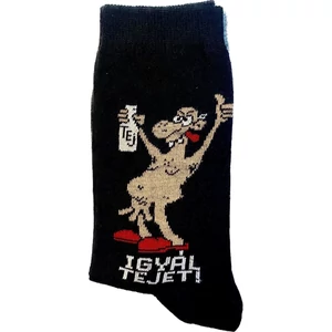 VICCES - IGYÁL TEJET - feliratú bokazokni