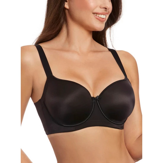 SELENE Lisa merevítős, szivacsos melltartó - FEKETE - 85C
