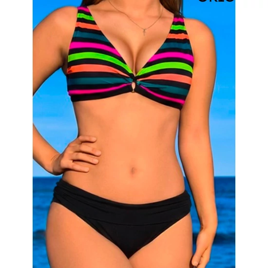 Gran Canaria Neon Stripes D-628 Origami Bikini
