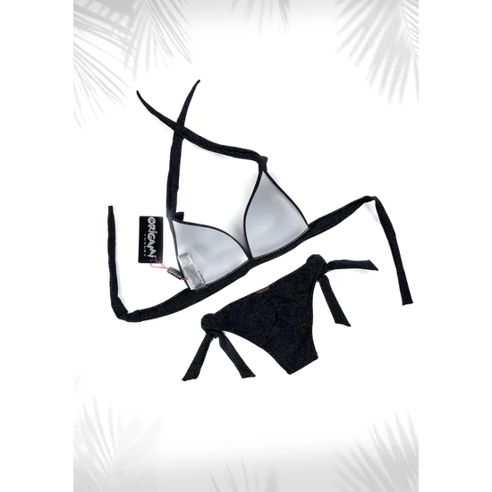 Tenerife Glossy Black P-LX-601 Origami Bikini