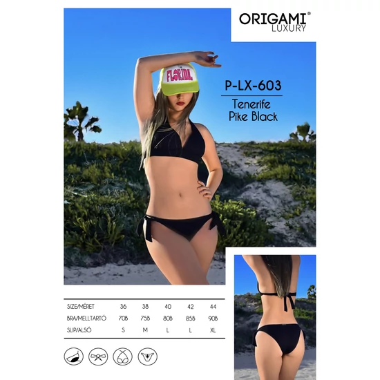 Tenerife Pike Black P-LX-603 Origami Bikini (M-XXL)