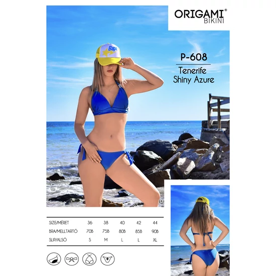 Tenerife Shiny Azure P-608 Origami Bikini