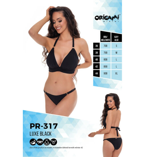 Luxe Black PR-317 Origami Bikini 