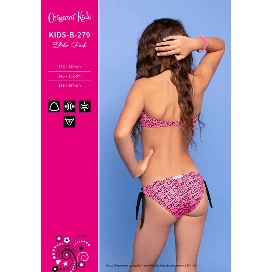 Idaho Pink Kids-B-279 Origami Bikini - 146-152