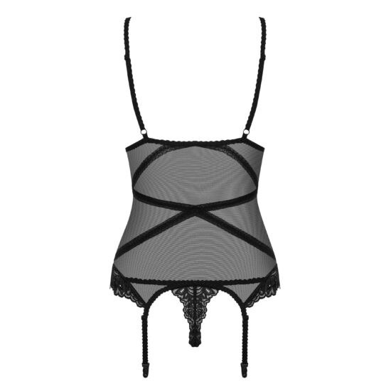 BONDEA Black fehérnemű, szexi corset+tanga