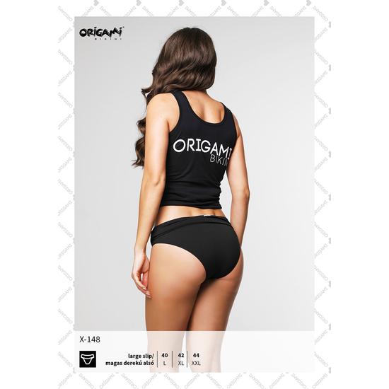 ORIGAMI BIKINI X-148 magas derekú alsó - FEKETE