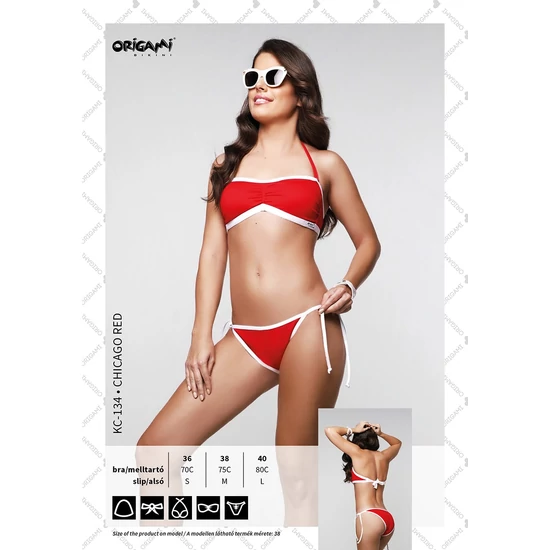 ORIGAMI BIKINI KC-134 CHICAGO RED 