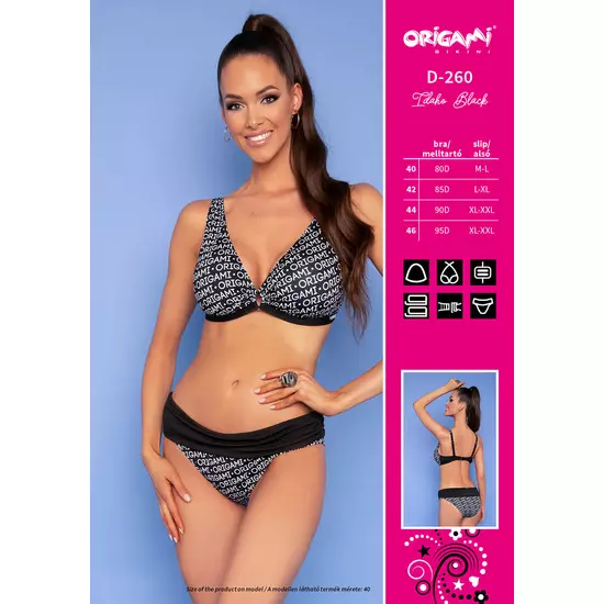 Idaho Black D-260 Origami Bikini 