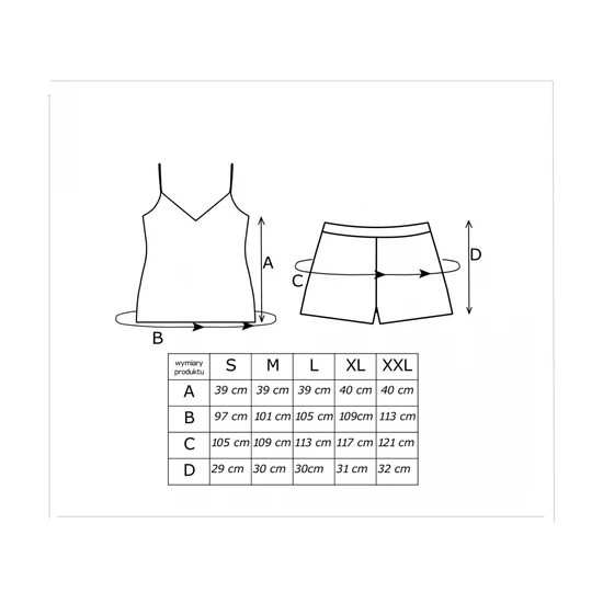 ELIZABETH Ecru Top Short 1/2  Exclusive női pizsama