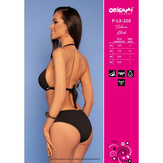 Indiana Black P-LX-208 Origami Bikini 