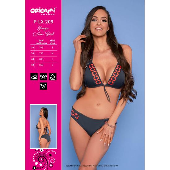 Georgia Neon Coral P-LX-209 Origami Bikini 