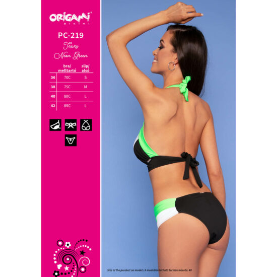 Texas Neon Green PC-219 Origami Bikini 
