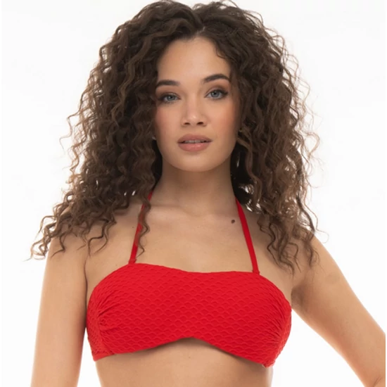 POPPY Iris STRUKTÚRÁLT PIROS bikini