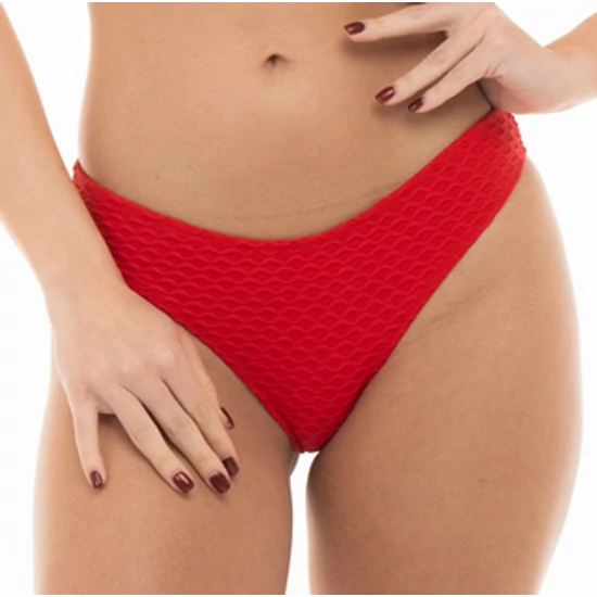 POPPY Iris STRUKTÚRÁLT PIROS bikini