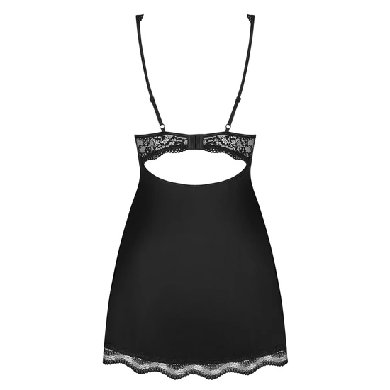 LUVAE Black fehérnemű, szexi merevítős babydoll+tanga