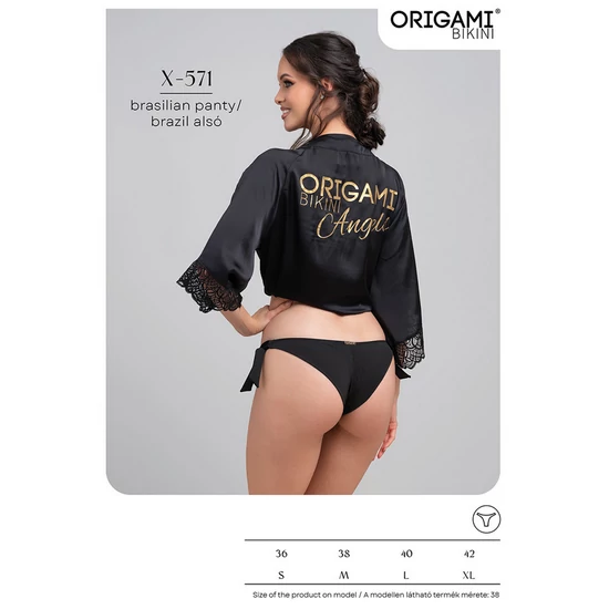 Fekete Brazil alsó X-571 Origami Bikini