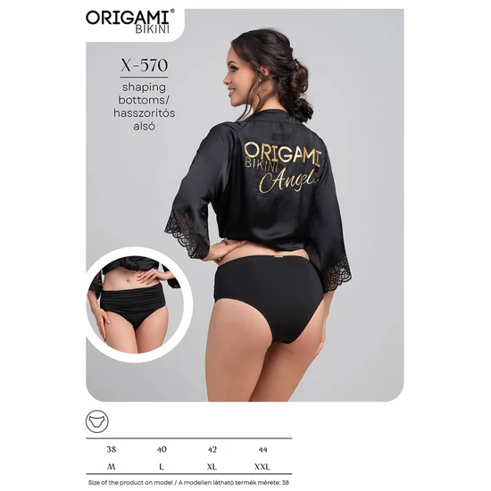Fekete hasszorítós alsó X-570 Origami Bikini