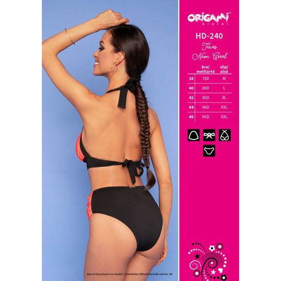 Texas Neon Coral HD-240 Origami Bikini 