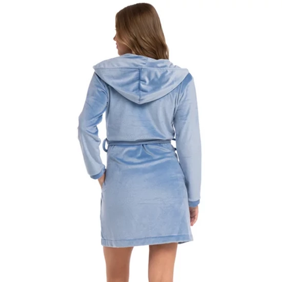 POPPY Pure női plüss köntös - Kék 
