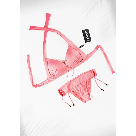 Basic Neon Coral PC-514 Origami Bikini