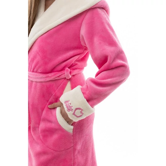 POPPY DK Gyerek Poppy Kids köntös - Középpink-ekrü