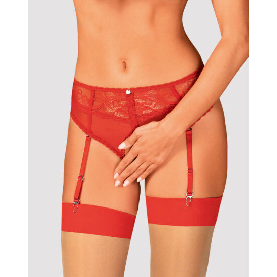 DAGMARIE Red szexi nyitott harisnyatartós női alsó 