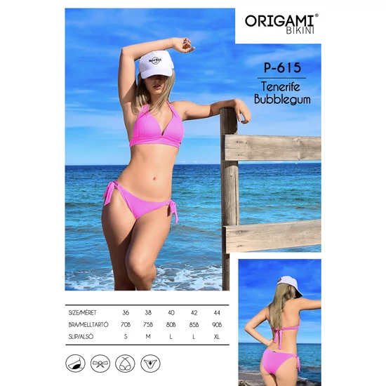 Tenerife Bubblegum P-615 Origami Bikini