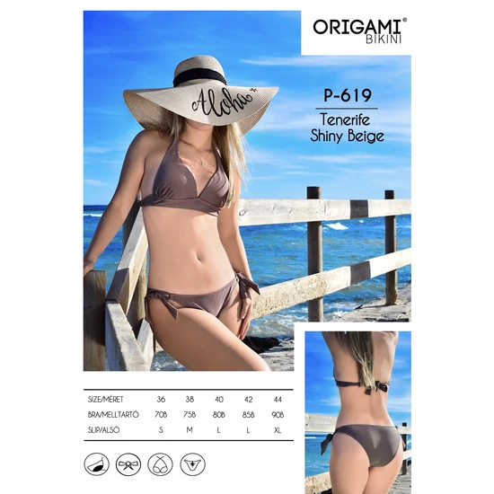 Tenerife Shiny Beige P-619 Origami Bikini