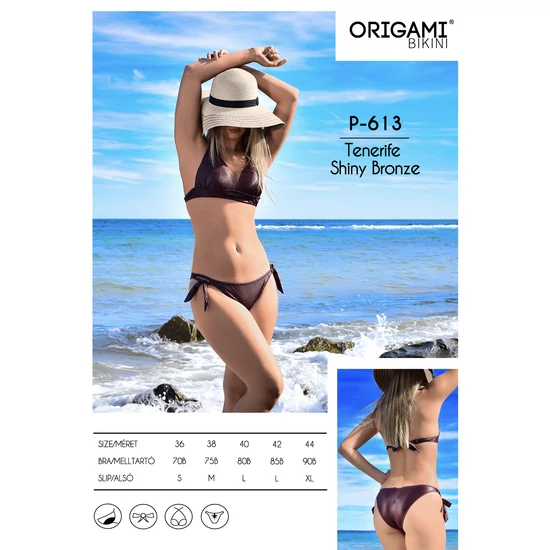 Tenerife Shiny Bronze P-613 Origami Bikini