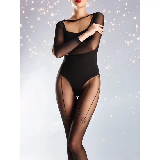 GIULIA Obsession 20 den karácsonyi mintás alkalmi harisnyanadrág